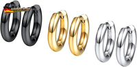Prosteel 3 Paare Ohrringe Set 10Mm Creolen Huggie Kreolen Ohrringe Edelstahl Hoo
