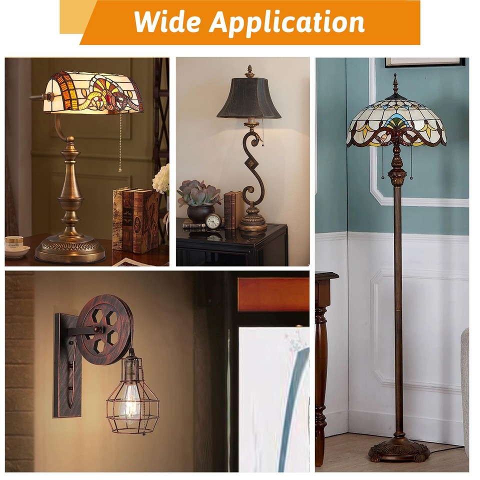 Lamp Repair Socket Kit,Pull chain ON/OFF switch Socket for DIY Lamp ...