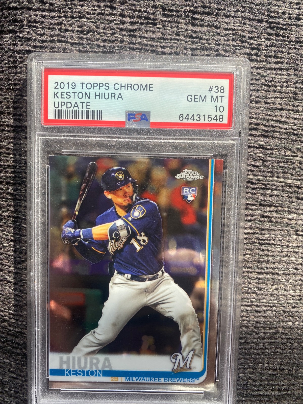 2019 TOPPS CHROME UPDATE KESTON HIURA PSA 10 # 38 NM+