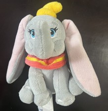 Disney Store Dumbo Plush Stuffed Animal Flying Elephant w/Hat 6.5" Ears out