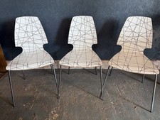 IKEA Vilmar Chairs Stackable x 3 Black And White Chair