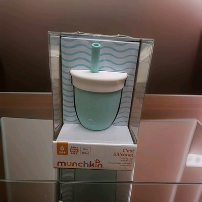 Munchkin C'est Silicone! 4 oz Training Cup with Straw - Mint 