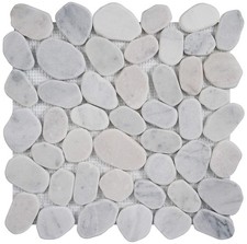 5 Sheets Marble Mosaic Tile for Kitchen Backsplash, Bath Bathroom Floor, Etc,...
