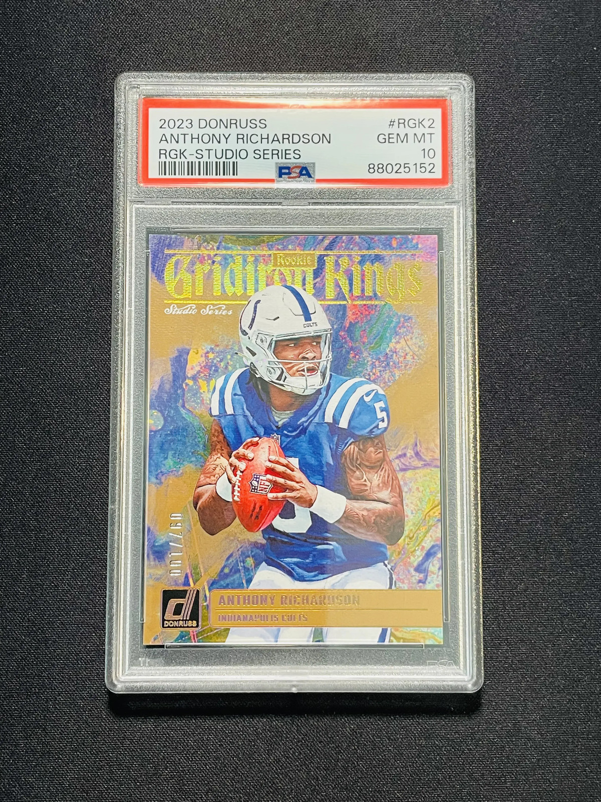 Anthony Richardson Panini Donruss Rookie Gridiron Kings #RGK2 Studio Series