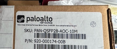 #ad Palo Alto original PAN QSFP28 AOC 10M 100GE active optical with 2 active QSFP28 $269.00