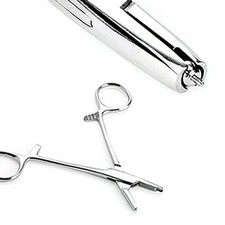 Dermal Anchor Tube Hemostat Forceps for Dermal Tops 3mm Dermal Top 