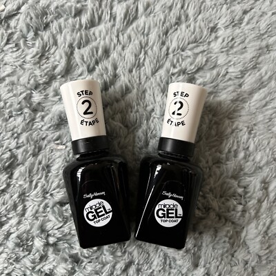 2x Sally Hansen Miracle Gel - 101 Top Coat. BRANDNEU! KOSTENLOSER UK-VERSAND.