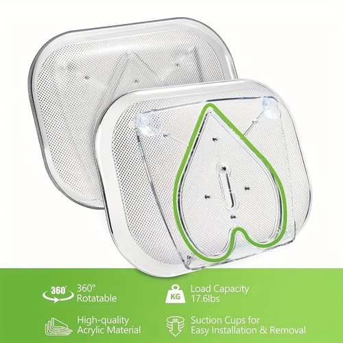 Refrigerator Turntable Organizer Transparent Rectangular Countertop Condiment - Picture 7 of 10