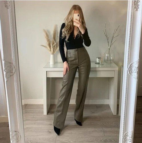 Zara Faux Leather Straight Full Length 