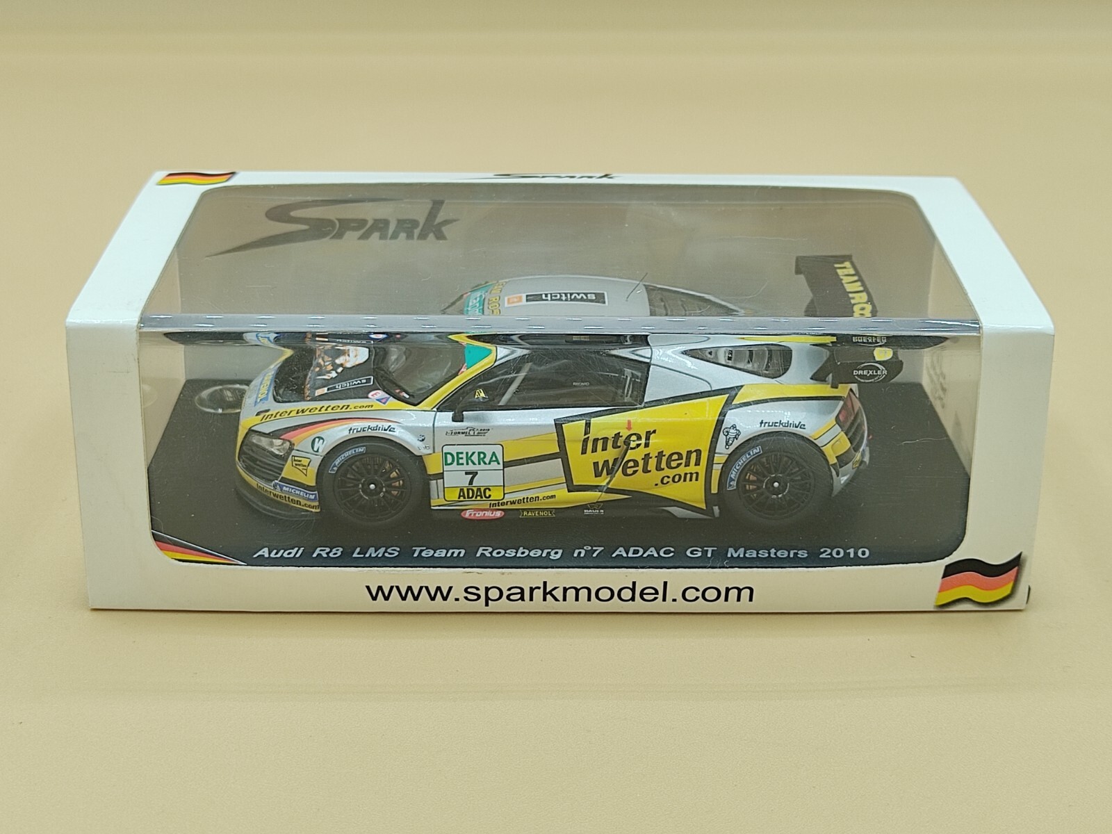 Audi R8 LMS Team Rosberg 7 ADAC GT Masters 2010 Heyer Spark SG007 1/43