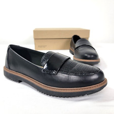 Clarks Collection NEW Slip on Shoe Women's Raisie Arlie Black Interest Size 6 M
