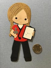 1 Medical Girl Handmade Paper Die Cut Scrapbooking / Card Embellishment