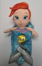 Disney Parks Disney Babies Ariel The Little Mermaid Plush w/Flounder Blanket