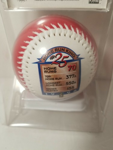 1998 Mark McGwire 70 Commemorative Baseball Fotoball Making History MLB rot/weiß - Bild 3 von 6
