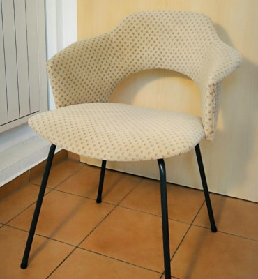 Sessel Vintage 50er Design Eero Saarinen für Knoll  Schöner Originaler Plüsch