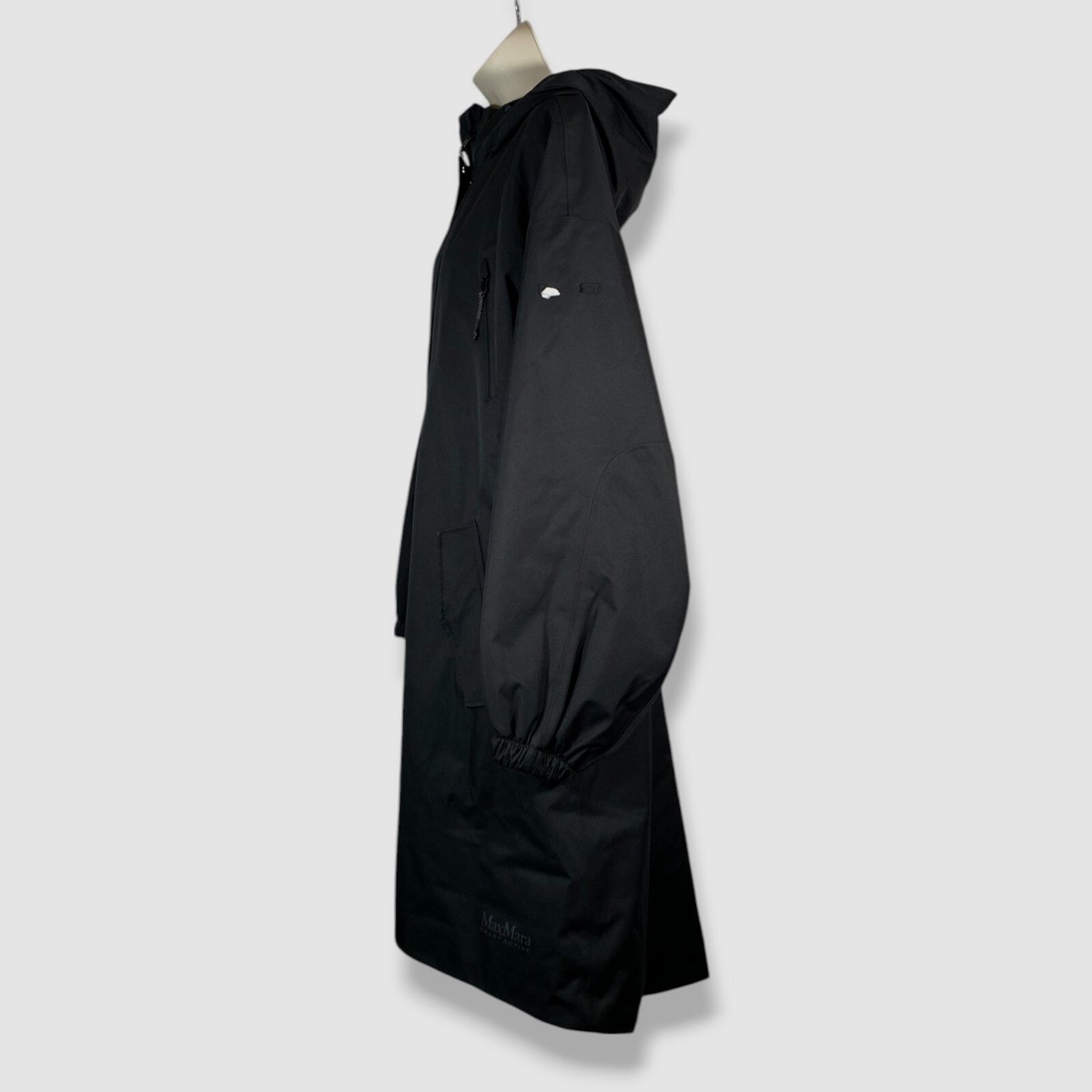Max Mara Leisure Women's Black Hooded Belted Natalin Parka