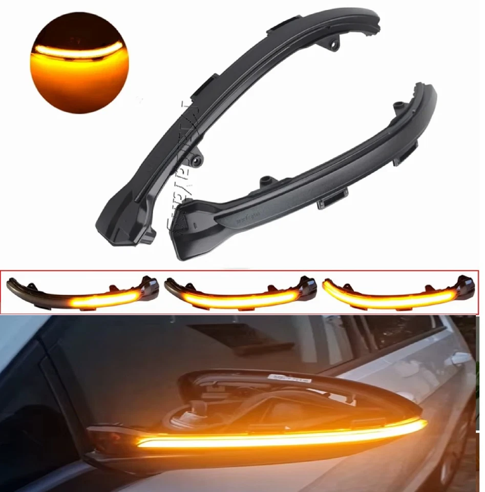 FRECCE SPECCHIETTI LED dinamiche PROGRESSIVE x VW GOLF 7 7.5 GTI R TOURAN FUME' - Immagine 3 di 4