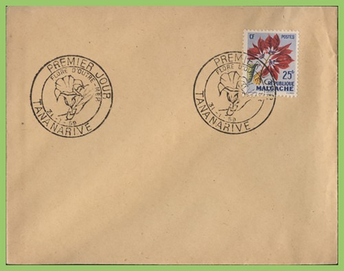 Malagasy 1959 Tropical Flora set on two U/A First Day Covers