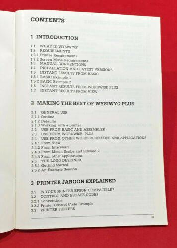 Wysiwyg Plus Bildschirm Und Drucker Nutzen Software ROM Handbuch für Acorn BBC - Bild 5 von 9