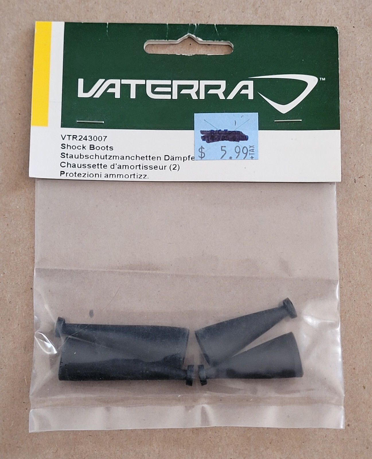 Vaterra VTR243007 Shock Boots ~ Glamis Uno & Fear ~ NIP NOS