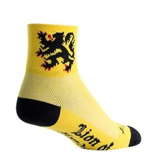 SockGuy Lion of Flanders Cycling Socks Size L...