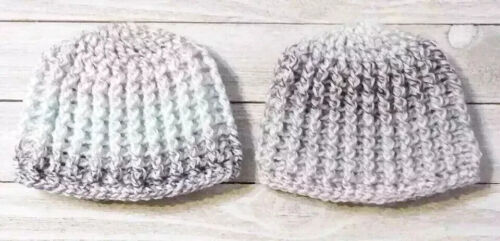 handmade crochet preemie baby hat twin boys handmade chip blue mint set