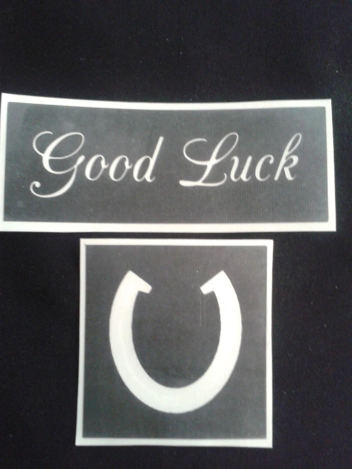 Stencil Good Luck & Shamrock per acquaforte su vetro artigianato / hobby / regalo