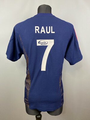 ☆Adidas☆Original Football Jersey Blue SPAIN 2002 2004 RAUL THIRD SHIRT FOOTBALL SOCCER JERSEY