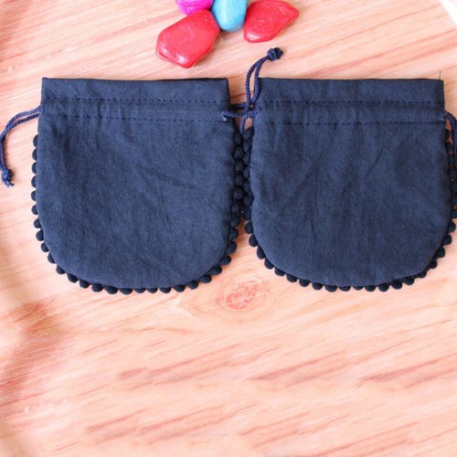 25 PIEZAS Bolsa de embalaje de joyería personalizada azul cordón de algodón 4x4" - Imagen 5 de 5
