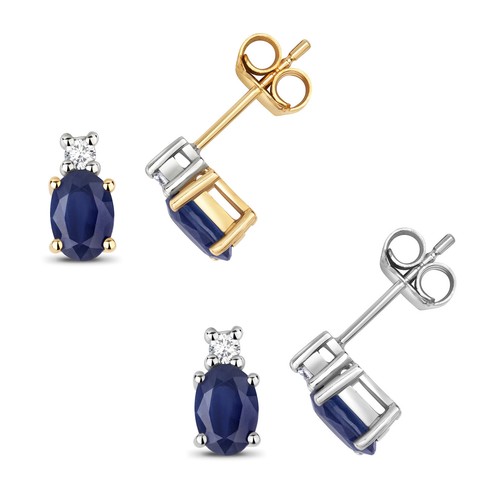Boucles D'oreilles Femme En Or 18 Carats Blanc/jaune Avec Diamants 0.06 Ct - Neuves Avec étiquettes !