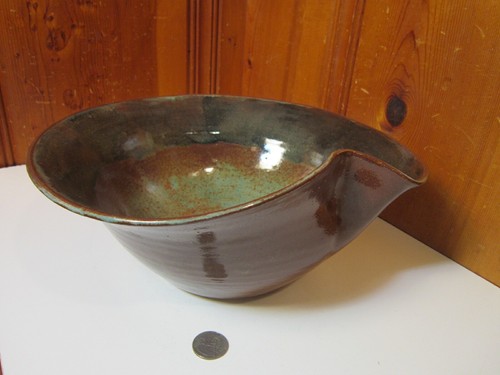 Mud Puddle Studio TN Art Pottery 11 1/2" Centerpiece Bowl Signed Sharon Ingram - Picture 5 of 11