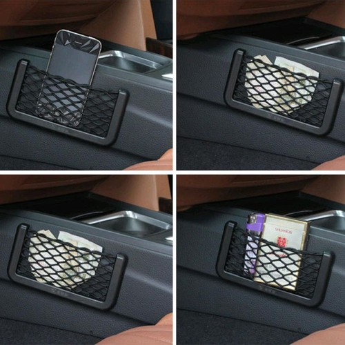 Mesh Resilient Mesh Storage Bag Car Storage Pocket Net Bag Car Hanging Ornament - Photo 6 sur 13