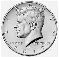 2019 kennedy half dollar P&D 2 coin set
