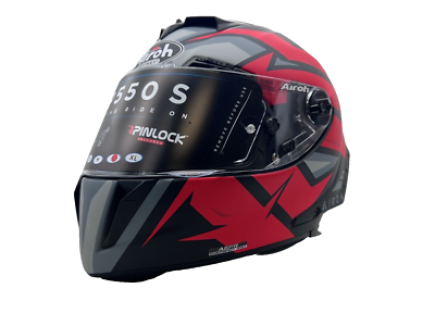 AIROH GP550S ROAD/RACE MOTORCYCLE/BIKE WANDER RED MATT L HELMET ex