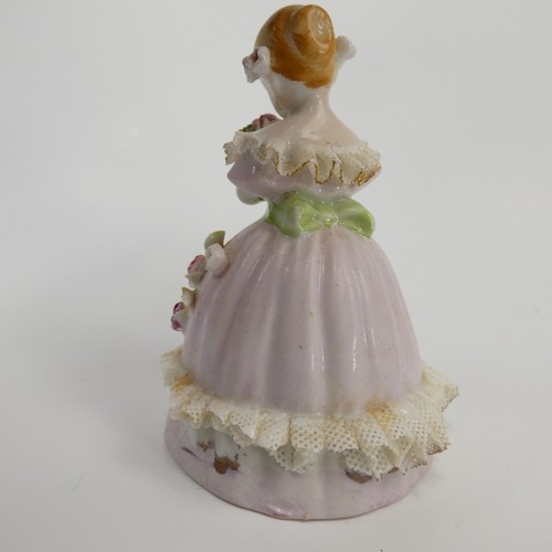 Statuina ragazza campana meridionale Vcagco fiori e pizzo duro sul vestito/fiori WPJL& - Foto 3 di 12