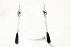 16 GRAMS EARRINGS BLACK ONYX GEMSTONES 925 STERLING SILVER HANDMADE RRP £139