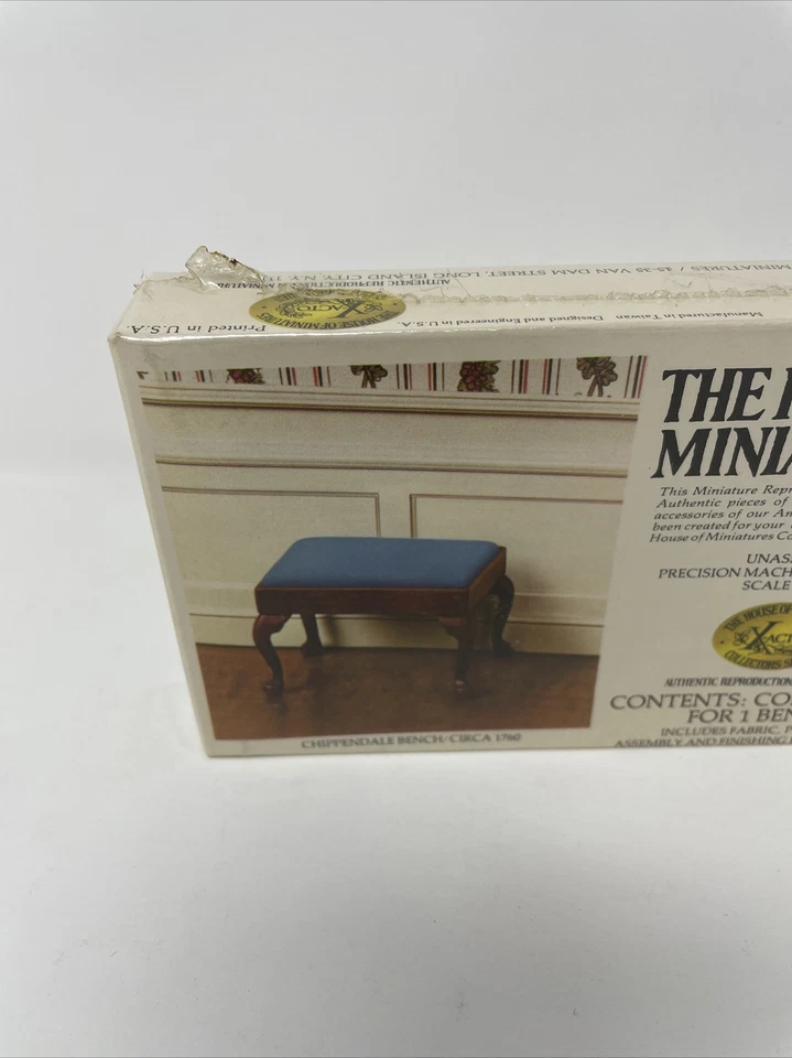 Banco The House Of Miniatures X-Acto Chippendale/circa 1760 Foto 2 de 4
