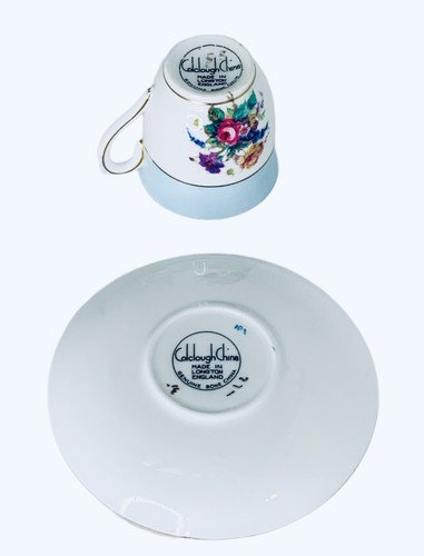 Colclough England CLC6 Blue Floral Bone China Demitasse Cup & Saucer Set NEW - Picture 7 of 8