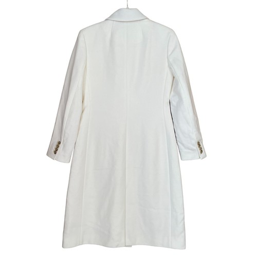 J Crew Mirabelle Topcoat Italian Wool Cashmere Blend Ivory Size 00 Luxury Winter - Picture 2 of 9