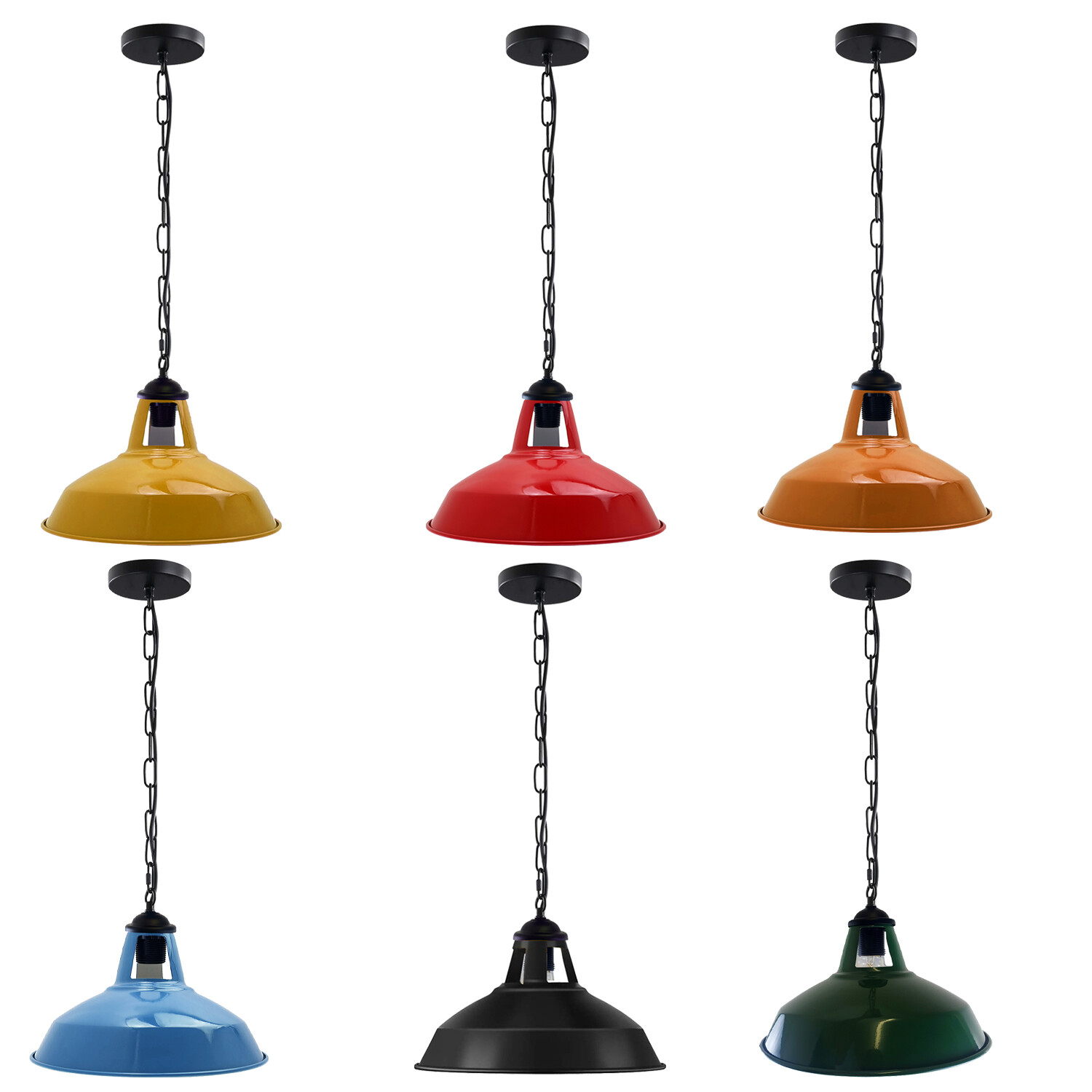 Industrial Retro Pendant Light Shade Chained Ceiling Lights New Style Metal Lamp