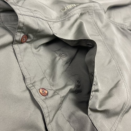Camisa con botones Gander Mountain para hombre manga larga pesca poliéster X-grande verde - Imagen 15 de 24