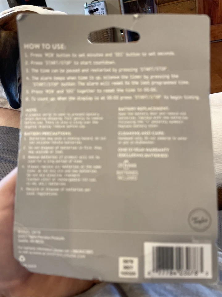 Taylor Digital Clip Timer with Red Flashing Light Sound Vibration 5879 - Image 2 of 2