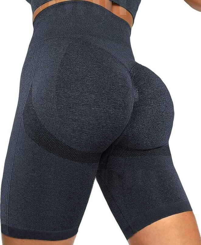 FITTOO Women's Seamless Scrunch Butt Lift Biker Shorts High Waist