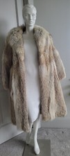 Gorgeous Color Full Length Real Coyote Fur Coat Sz S-m Luxury