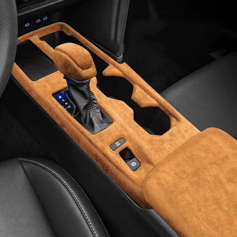 Reposabrazos interior de gamuza Alcantara palanca de cambios para Toyota Camry 2018-2024 Foto 3 de 4