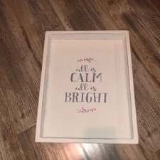 All Is Calm/All Is Bright Christmas Holiday Decor Quill To Paper By Sixtrees