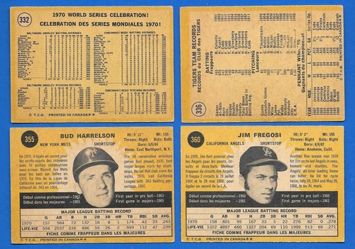 1971 OPC 71 O PEE CHEE TOPPS MLB BASEBALL CARD 265-392 SEE LIST - Picture 121 of 231