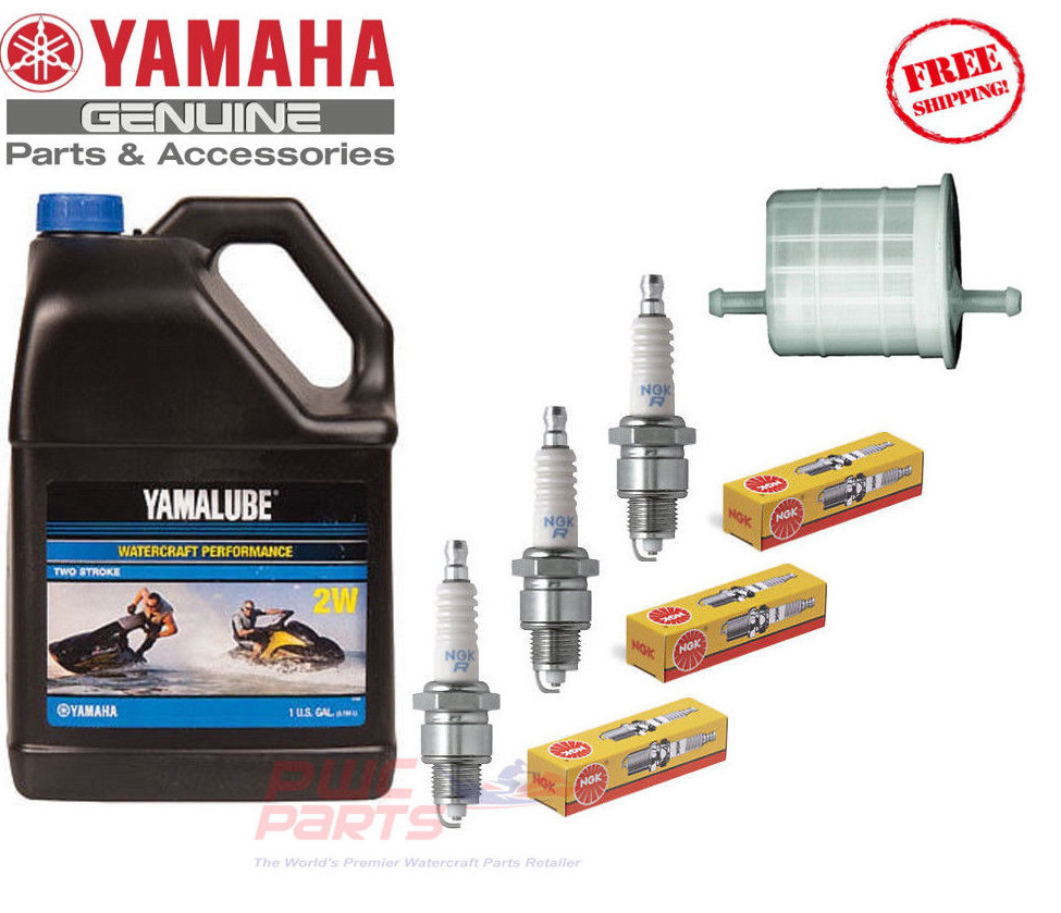 YAMAHA GP1200R 2000-2002 2W Oil Fuel Filter NGK BR8ES-11 Maintenance Tune Up Kit