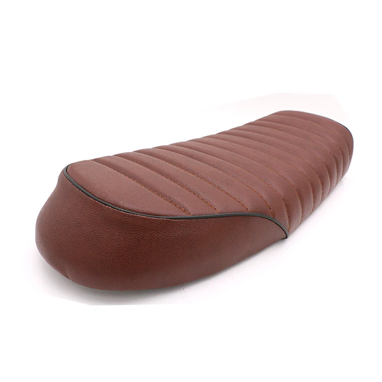 Asiento de corredor café vintage plano marrón para motocicleta Honda CB175 450 750 CL360 Foto 3 de 4