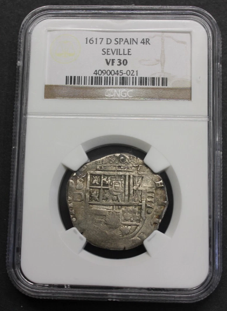 1504-1555 スペイン バルセロナ ダイナーPCGS XF 4 Reales NGC